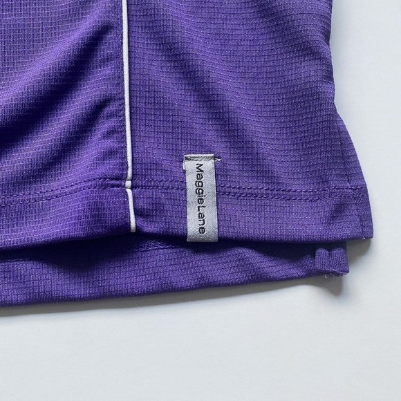 Maggie Lane Golf Polo Shirt Short Sleeve Button Closure Womens Size Small Purple - Picture 5 of 7